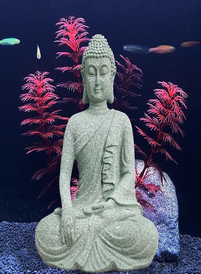 livelyfish Aquarium Buddha Statue Asian Japanese Fish Tank Decoration Zen Buda Figurines Stone Buddha Sculpture Ornaments for Fish Tank,Gift (B) - Image 2